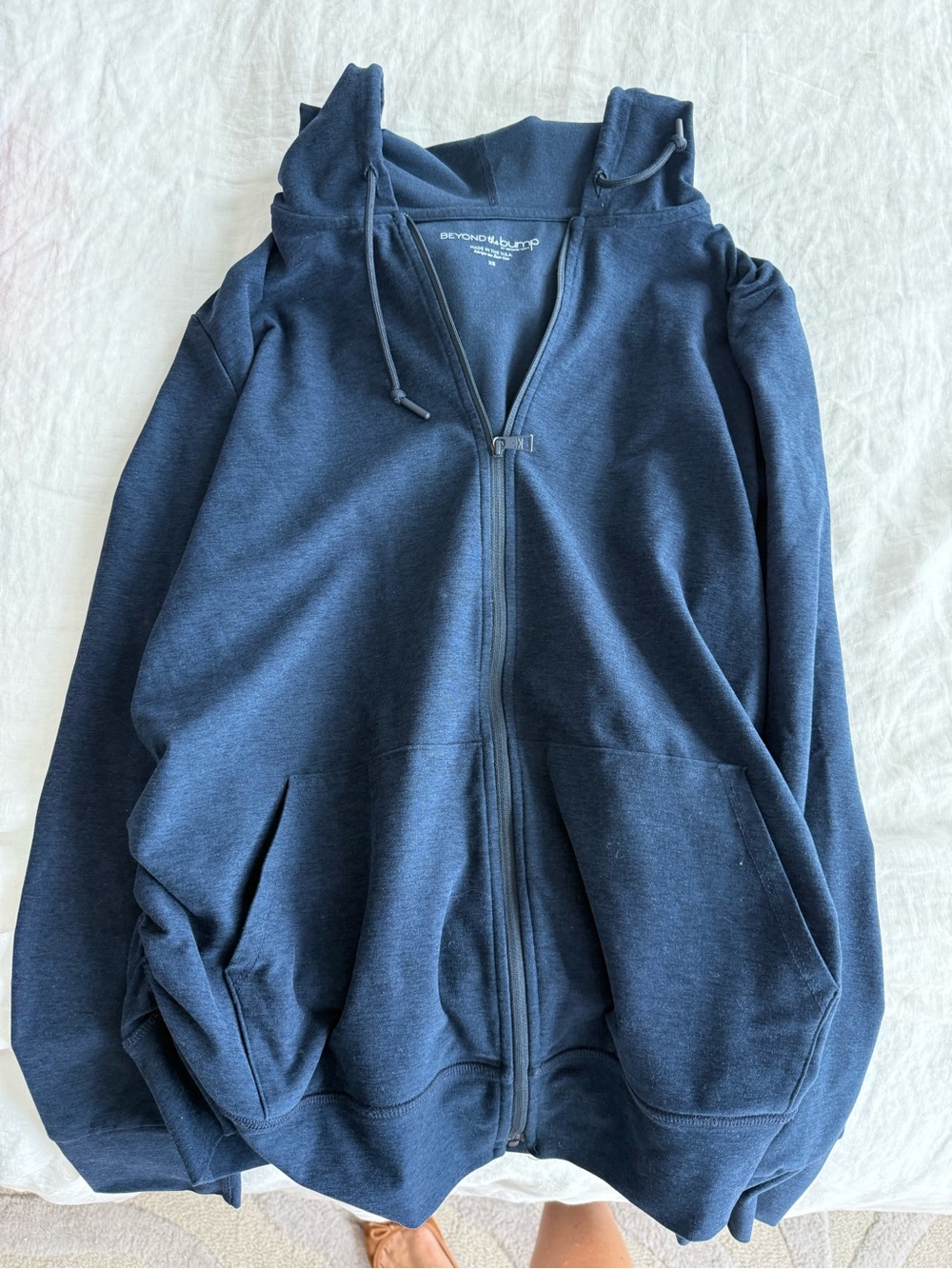 Beyond the Bump Dark Navy Zip Hoodie